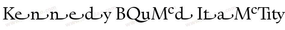 Kennedy Bold Italic GD字体转换